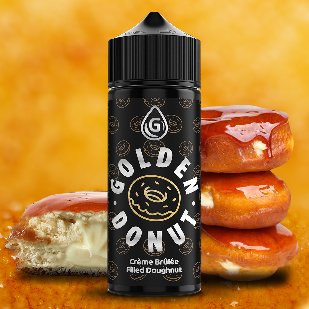 Golden Donut Freebase Longfill 120ml-Flavour Shot - VolcanoVapes